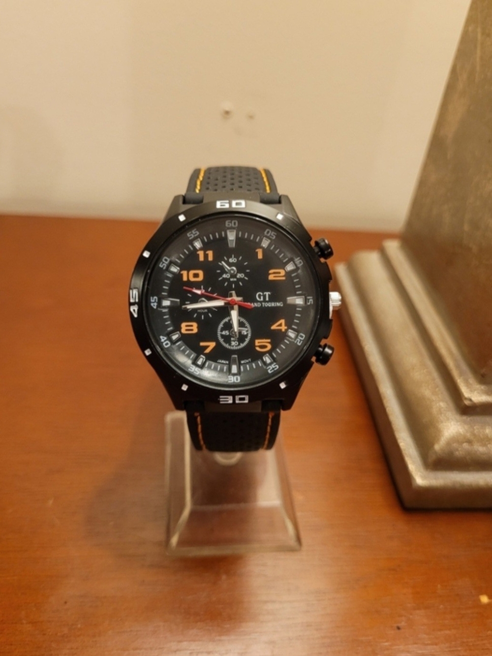 New Black and Blood Orange GT Grand Touring Sport Men's Watch